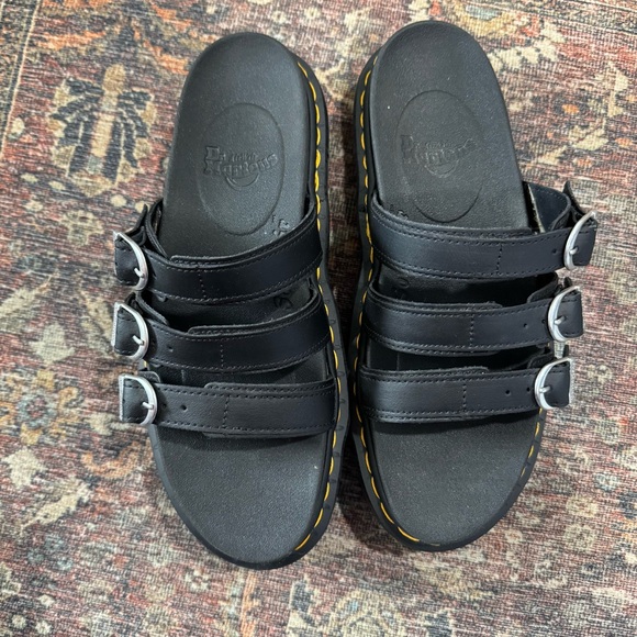 Dr. Martens Blaire Slide Platform Sandals Black US 9 EU 41 UK 7 - Picture 4 of 12